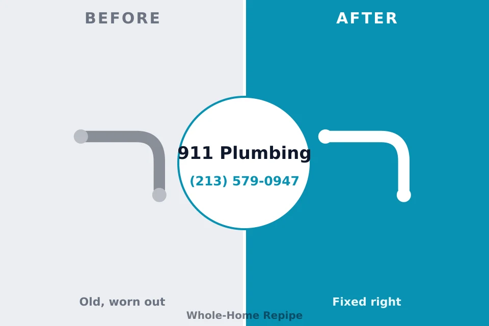 Before and after: plumbing company Elizabethtown, NC
